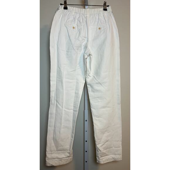 Zadig & Voltaire Cotton Linen Blend Pants - White Side Strip - Picture 2 of 4